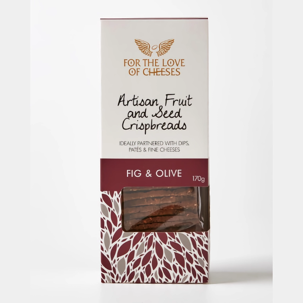 Fruit and seed Crispbreads Fig and Olive 170g The Gourmet Merchant